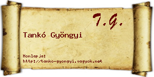 Tankó Gyöngyi névjegykártya